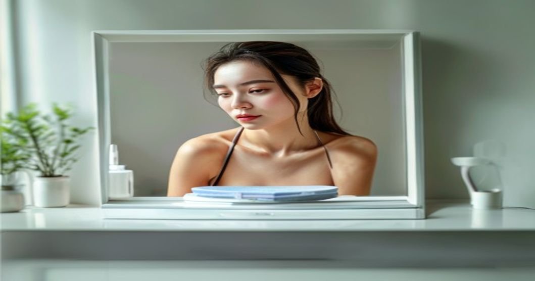 집에서 보습 스킨케어 루틴을 실시하는 과정의 스텝별 모습